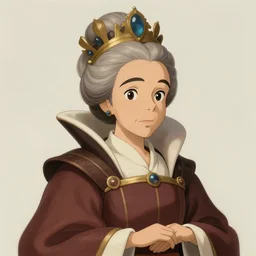 portrait of a medieval old queen, cartoon character, artstation, elegant, highly detailed, digital painting, concept art, smooth, sharp focus, illustration, art by studio ghibli, makoto shinkai, don bluth, fujita goro, jean giraud, atey ghailan, akihiko yoshida, tom whalen 8 k