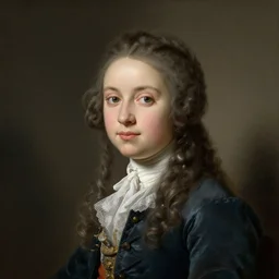 A decent young girl portrait by Jean Antoine Watteau.
