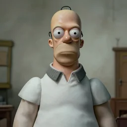 Homer in real life scary and creepy 4K quality super realistic