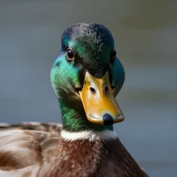 photorealistic portrait of a duck, inspired by donald fauntleroy duck, feroflex portrait photography photorealistic, studio lighting, ektachrome, intricate, face details, ultradetails, beautiful face, artstation