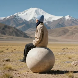 sitting on a ball in the middle of the andes, i am a freak of nature,