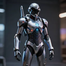 full body portrait photo of japanese exosuit with digital led indicators, thin neon lighting, portrait photo, intricate details, ultra realistic, unreal engine 5, depth of field, bokeh, octane render, 8 k hd