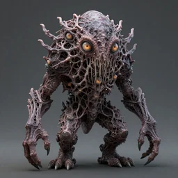 eldritch 4D monster, full of veins and eyes, Hyper realistic, photorealistic, concept art