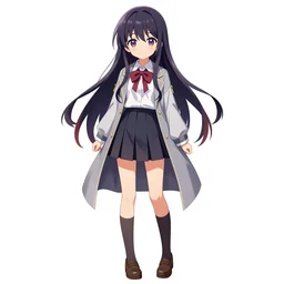 anime girl character sprite for a visual novel with a transparent background