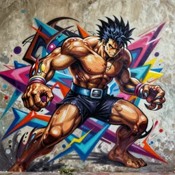 Claw of Street Fighter 4 profile picture by Sachin Teng, asymmetrical, Organic Painting , Violent,  Powerful, geometric shapes, hard edges, energetic, graffiti, street art:2 by Sachin Teng:4