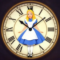 alice in wonderland clock background