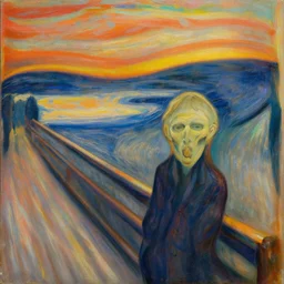 oil on canvas, not to be reproduced, thought provoking, detailed, cinematic, concept art, by edvard munch