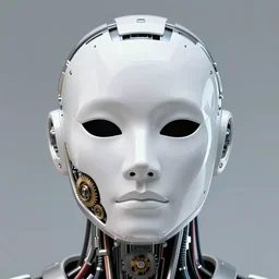 cyborg removing its human mask revealing wires and gears behind its face, white mask, futuristic, y2k aesthetic, dramatic lighting, illustration by Greg rutkowski, yoji shinkawa, 4k, digital art, concept art, trending on artstation