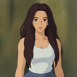 kim kardashian as a studio ghibli character