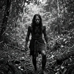 Grainy b&w trailcam footage of an aswang