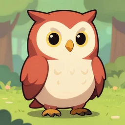 game character andromorphic owl in the style of royalabc