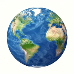 earth with different elements on its surface, in the style of kirill kendrinski