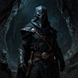 beautiful dark painting of a tusken raider in a cave, dark horror, dramatic lighting by george lucas, cinestill, 3 5 mm