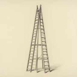 a drawing of a tower made of ladders, drawing by hugh ferriss, realistic, on paper