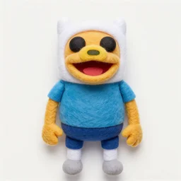 jake from adventure time as a muppet. highly detailed felt. hyper real photo. 4 k.