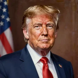 presidential portrait of Donald Trump painted by Kehinde Wiley