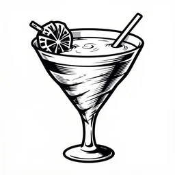 daiquiri shaped like a spiral tornado! logo for daiquiri, anime, 8 0 s aesthetic, style of patrick nagel, art deco, sharp, detailed, clean lines, 8 k
