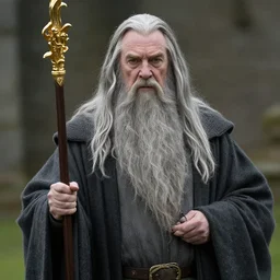 Establishing shot of Nigel Farage as Gandalf