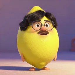 a Lemon painting Bob Ross as seen in Pixar's Up (2009), 3d, pixar, animation, UHD, 4k, Disney,