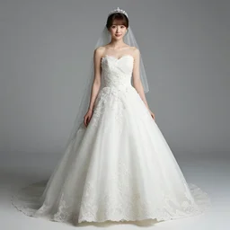 orihime wearing wedding dress by wlop