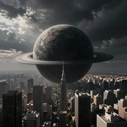 a city around a black hole