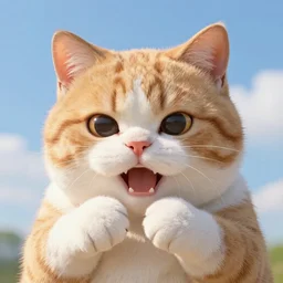 a beautiful fat lady cat creature is feeling very very hungry. close - up, beautiful sky, volumetric lighting, sharp focus, ultra detailed, cgsociety