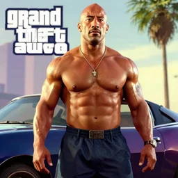 dwayne the rock johnson in grand theft auto five