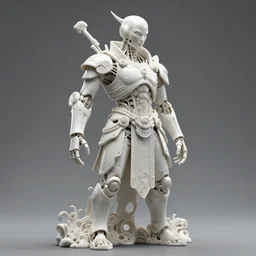 3 d octane render, ultra photorealistic, 8 k hyper detailed image unreal engine, a touchwood beautiful of a mystic esoteric robot pose roman samourai cyberpunk, organic ceramic white on the art contemporary art by alphosne mucha adolf hiremy hirschl