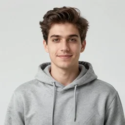handsome developer wearing a hoodie, 4k