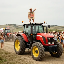 dutch farmer protest and a rave in tuscany with tractors by james ensor