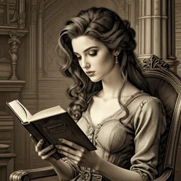 portrait of an absurdly beautiful girl reading a book, graceful, sophisticated, hyperdetailed illustration by irakli nadar, maria borges, matt wisniewski style, intricate linework, unreal engine 5 highly rendered, global illumination, detailed and intricate environment
