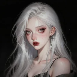 Valentina Remenar instagram art!!, digital art!! Androgynous! Black background!!