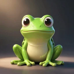 green autistic frog cartoon digital art