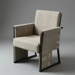 a modern chair made from kimonos
