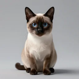 siamese cat portrait, centered, symmetric, photorealistic, octane render, raytracing