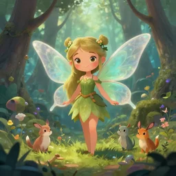 a cute and geogerous fairy in the dreamy forest, fantasy, dreamlike, 8 k resolution, hyper detailed, d & d, character design, digital painting, trending on artstation, sharp focus, illustration, art by viktoria gavrilenko, hoang lap, fuji choko, steve zheng,