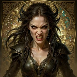 furious gorgeous woman, lord of the rings, cyberpunk, posessed, matrix, fibonacci, sweat drops, insane, intricate, highly detailed, digital painting, artstation, concept art, smooth, sharp focus, illustration, Unreal Engine 5, 8K, art by artgerm and greg rutkowski and alphonse mucha
