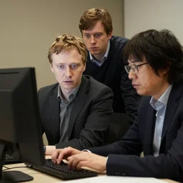 picture of vitalik buterin and satoshi nakamoto in front of a computer