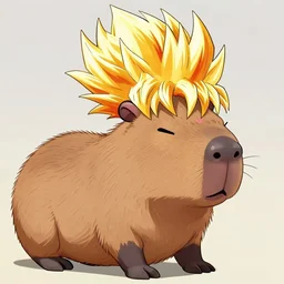 ( ( ( ( ( ( ( capybara ) ) ) ) ) ) ) with super saiyan!!!!!!!!!!!!!!!!!!!!!!!!!!!!! hair