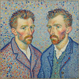 a detailled pointillist painting of colorful round patterns, by henri - edmond cross and maximilien luce, textured, relief