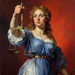 a hyperrealism portrait of final justice, vibrant color scheme, highly detailed, in the style of romanticism, cinematic, artstation, moebius, greg rutkowski