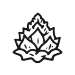 coorperate logo romanesco simple illustrator stencil on white background
