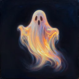 glowing ghost embers in the wind, motion blur, encaustic, iridescent, cinematic