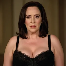 a well - endowed woman with the face of nicholas cage