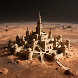 a medieval city on the surface of mars