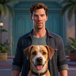 hyperrealistic film still of benedict cumberbatch as ace ventura pet detective, set in miami, stunning 3 d render, inspired by istvan sandorfi & greg rutkowski & unreal engine, perfect symmetry, dim volumetric cinematic lighting, 8 k octane comprehensive render, extremely hyper - detailed, incredibly lifelike attributes, intricate, real flesh texture, masterpiece, artstation, stunning,