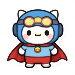 cute miss mascot cocotine cocotine aromatisse super hero sticker art, cronobreaker, beeple game icon