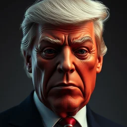 donald trump is a halloween mask in the style of roger ballen, 4 k, portrait