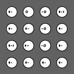 game asset sheet, 2 d sprite, ( o - o ), material study