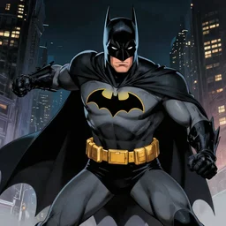 a portrait of adam west as batman in gotham city at night, action pose, frank miller, jim lee and stan lee, detailed illustration, moebius, sin city, b & w, intricate, comic book cover, film still,
